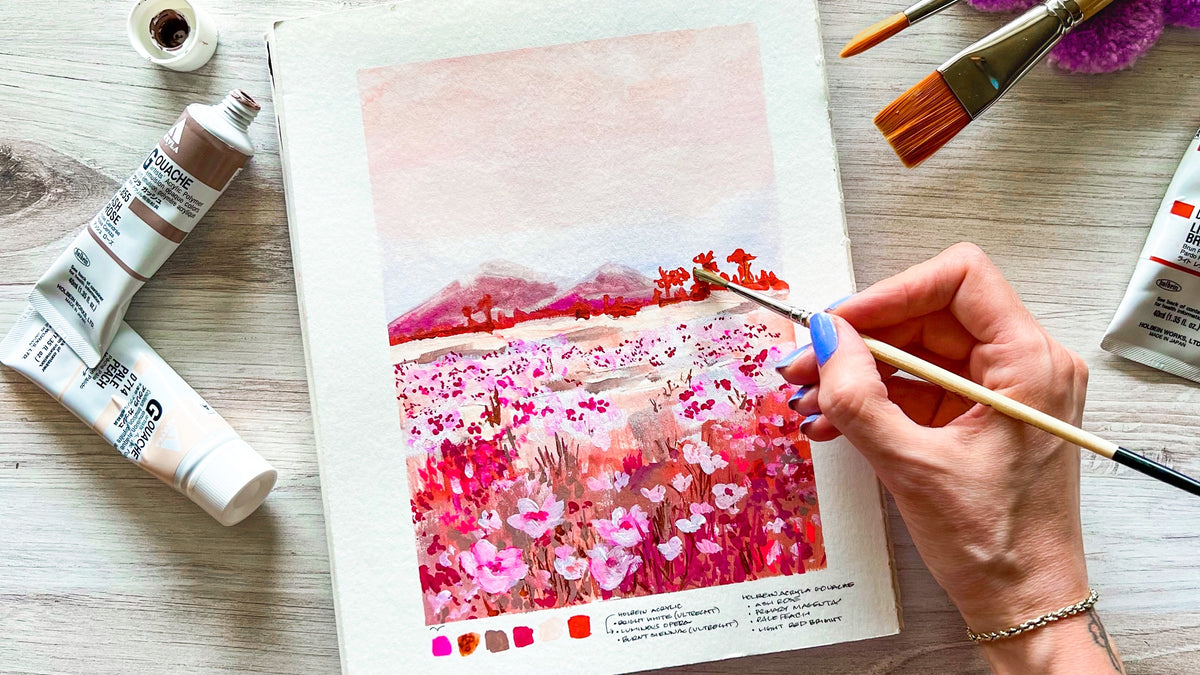Wildflower Wonderland in Gouache Class