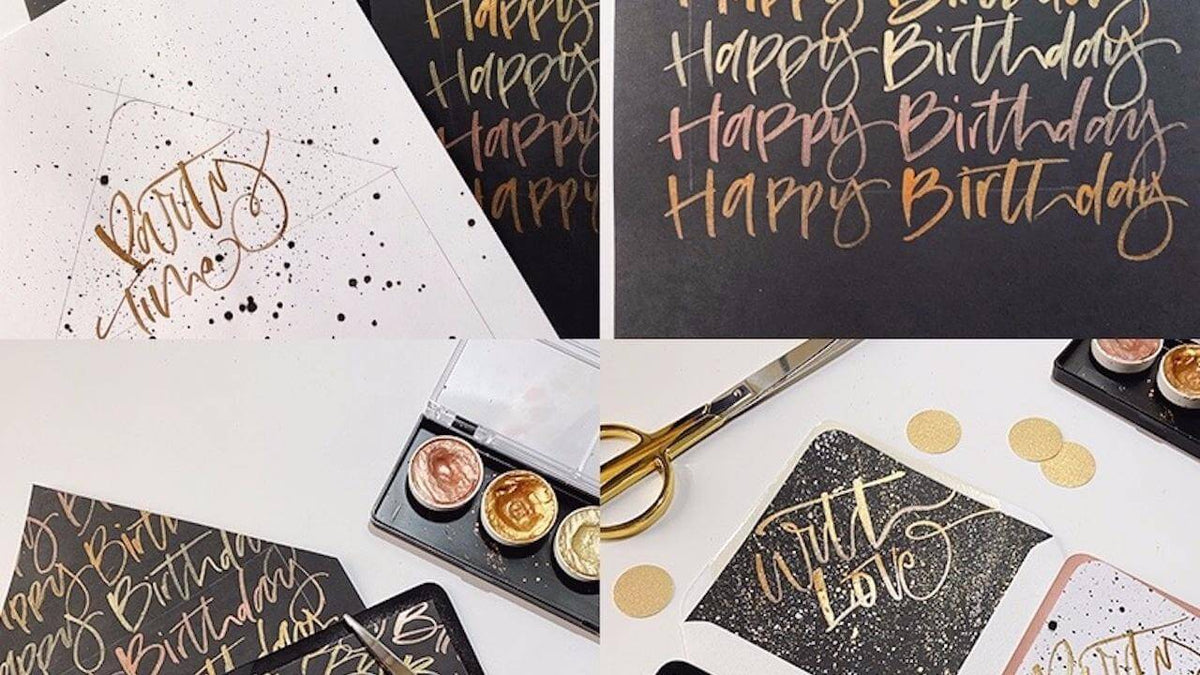 How to Make Brush Lettered Envelope Inserts