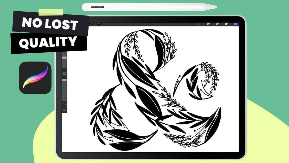 How to resize line art in Procreate