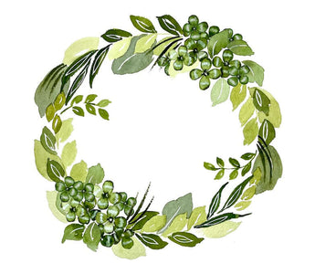 Watercolor wreath tutorial