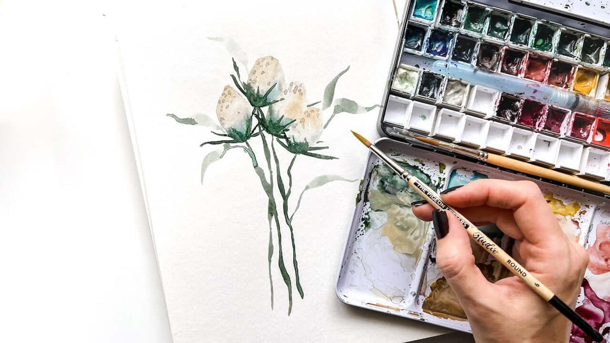 how to paint vintage wildflowers