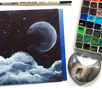 How to paint a watercolor night sky