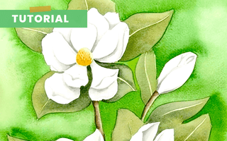 Watercolor flower painting tutorial