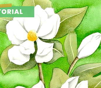 Watercolor flower painting tutorial