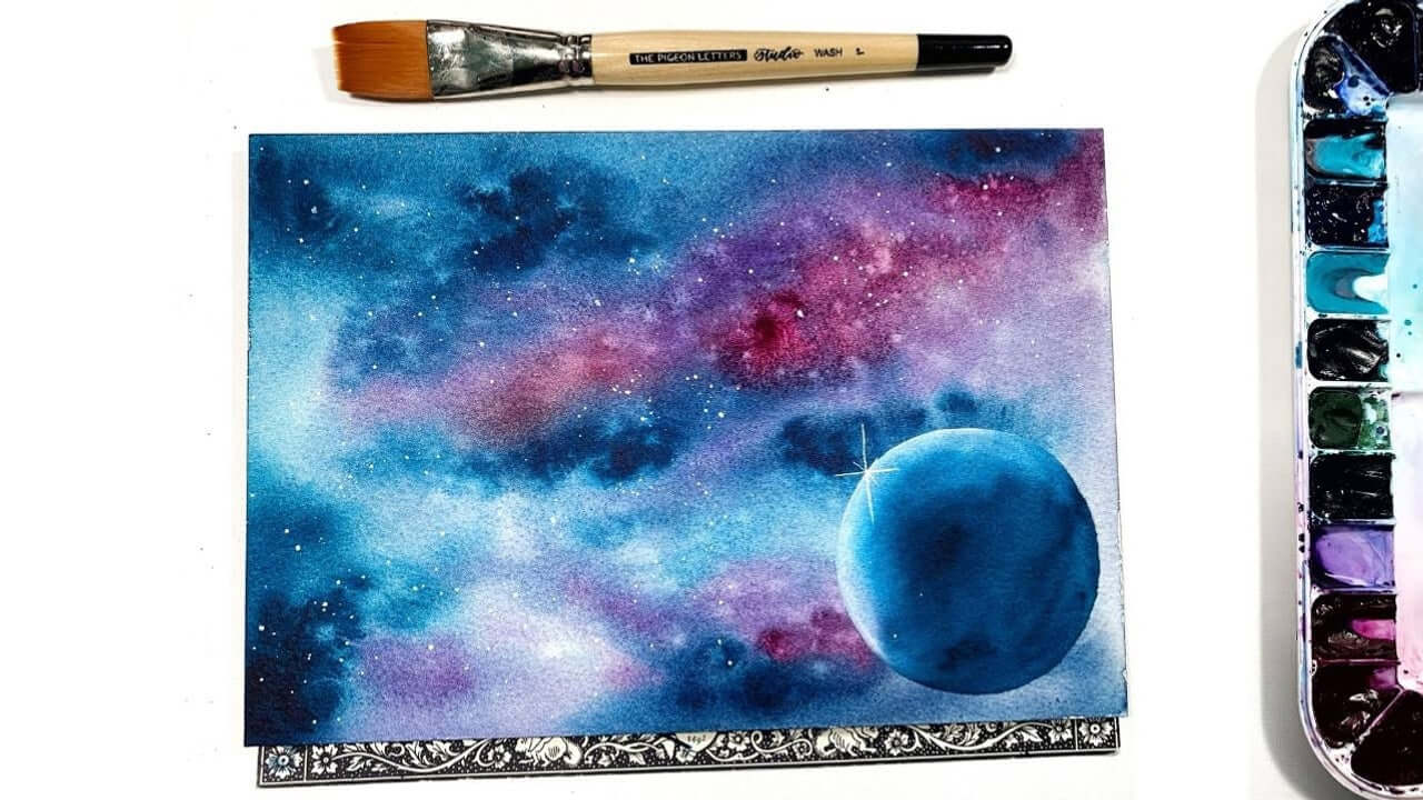 Watercolor galaxy tutorial