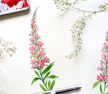 Watercolor floral painting tutorial