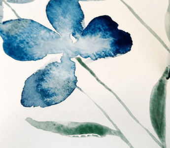 Loose floral painting tutorial with watercolor