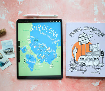 How to create an illustrated travel map in Procreate