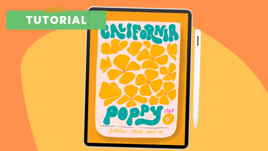 Create a Retro Style Flower Seed Packet Illustration in Procreate