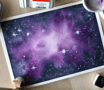 Create a Two Tone Watercolour Galaxy