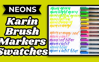 Karin markers neon brush marker swatches