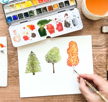 Easy watercolor tree tutorial