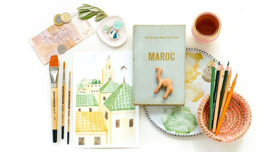 Travel inspired mixed media illustration tutorial