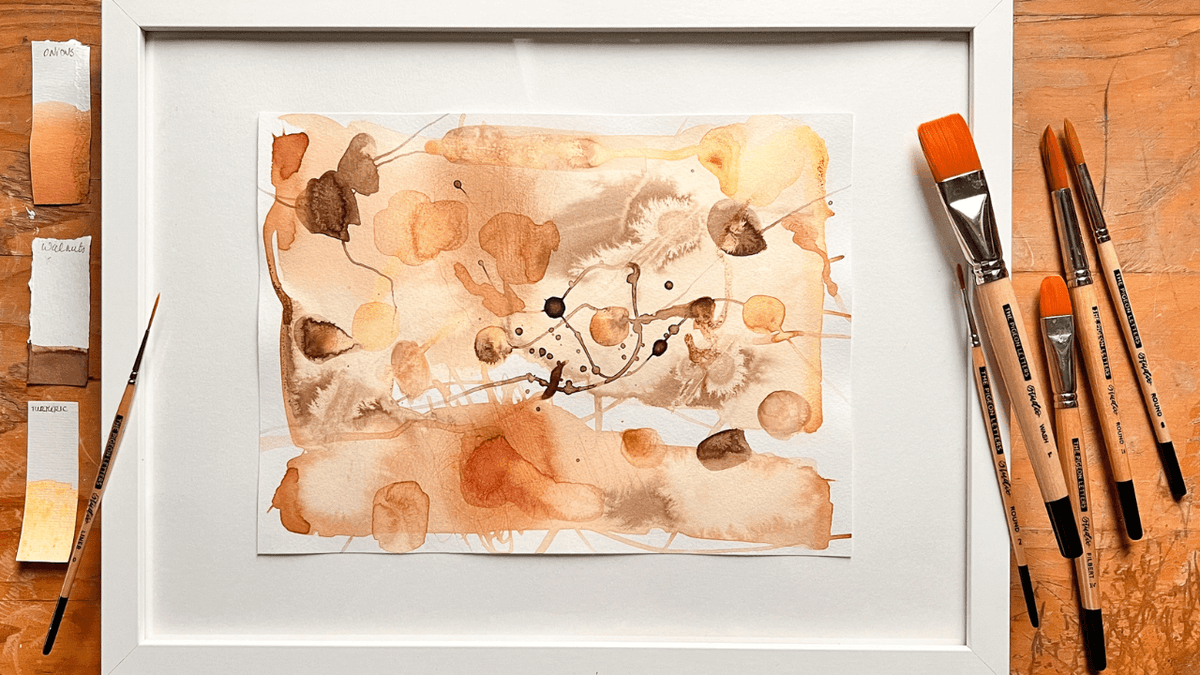 Abstract watercolor painting tutorial