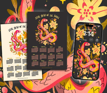 Free Calendar Printable: 2025 Year of the Snake