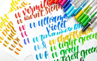 Ecoline brush pen swatches