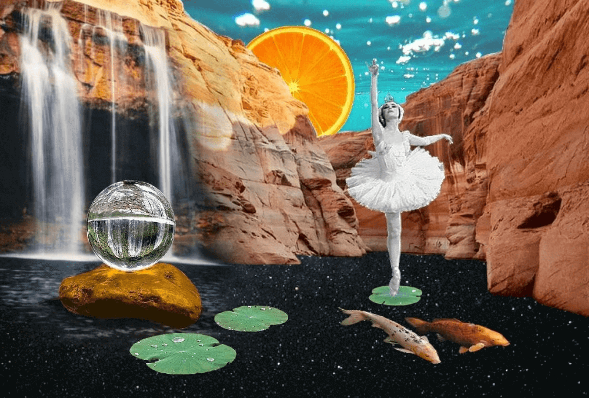 digital collage in procreate