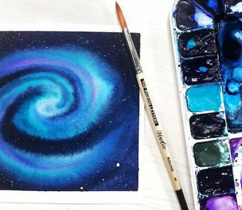 Watercolor galaxy painting tutorial