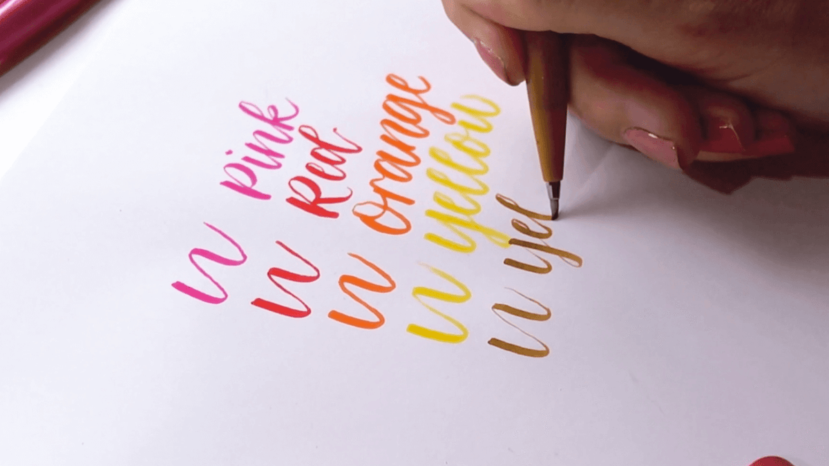 Pentel brush pen swatch and review