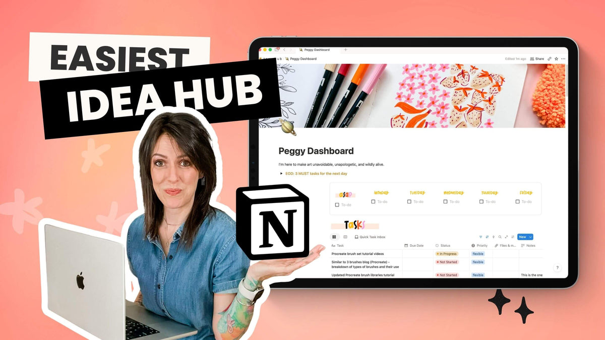 Organize Your Creative Ideas the EASY WAY in Notion fast!