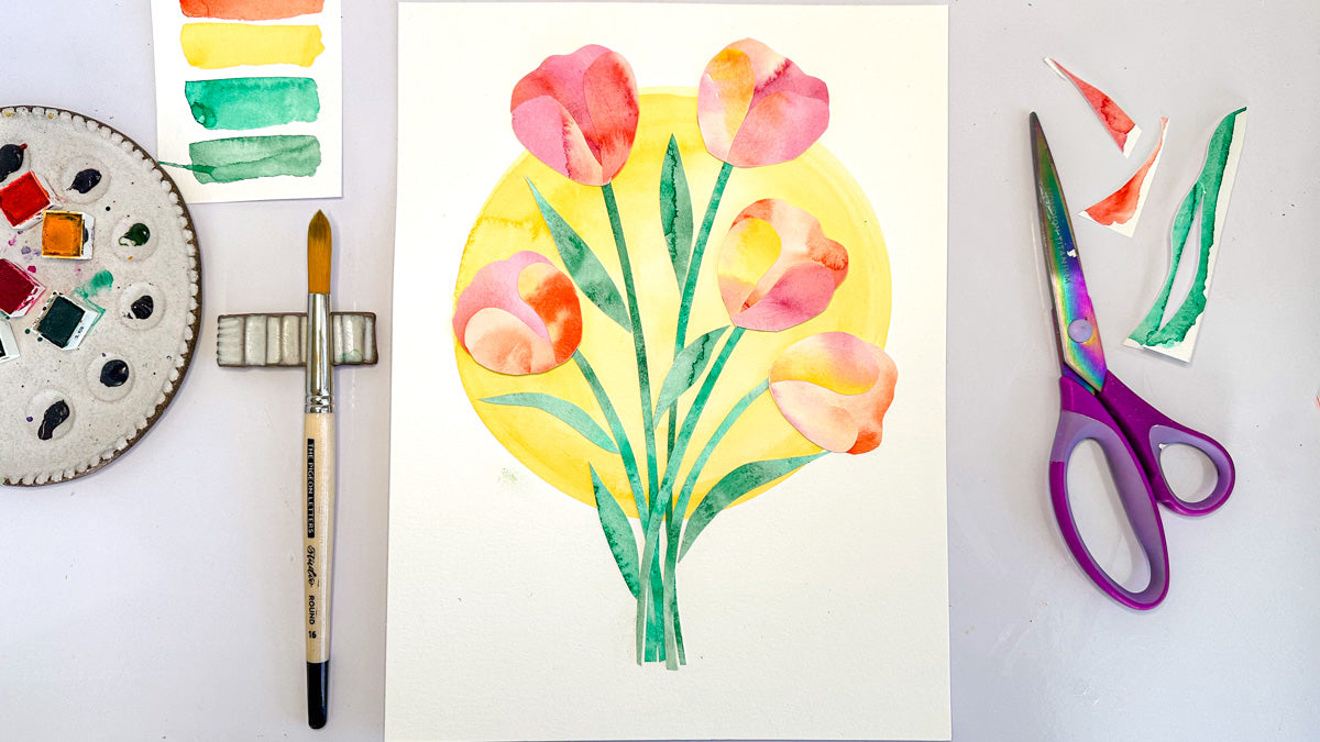 How to create a papercut floral bouquet