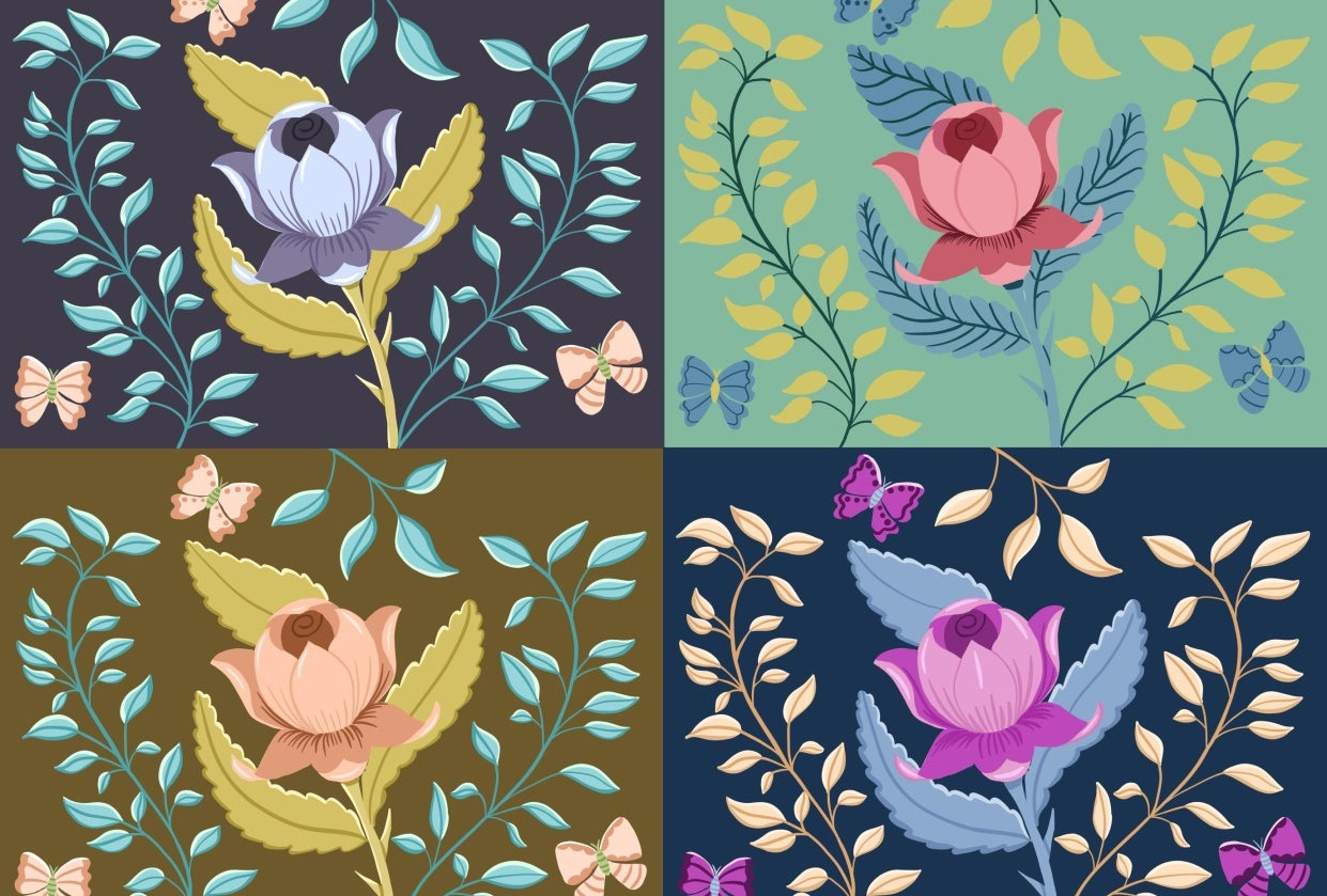procreate color palettes floral illustration