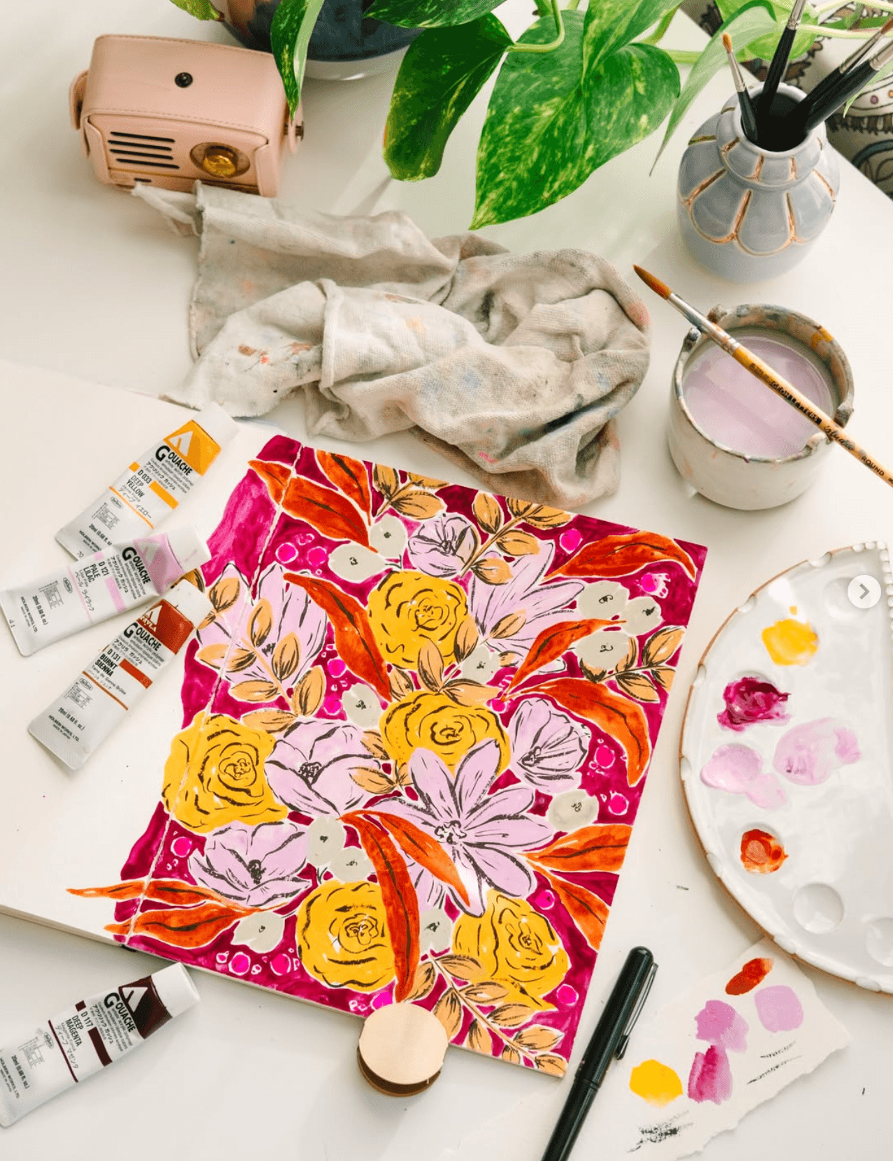 gouache florals