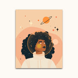 astronaut girl art print