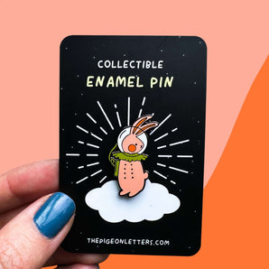 collectible enamel rabbit pin