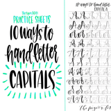 handlettering practice sheets