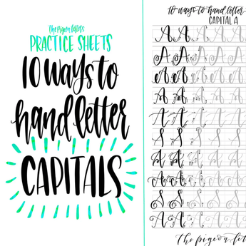 handlettering practice sheets