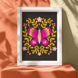 colorful wall art butterfly