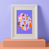 colorful wall art ice cream