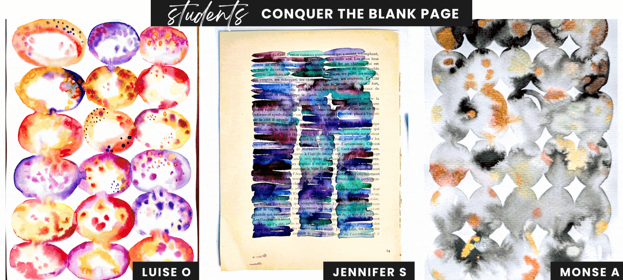 watercolor exercises to get over the blank page