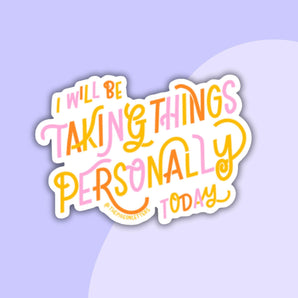 funny hand lettering sticker