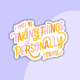 funny hand lettering sticker