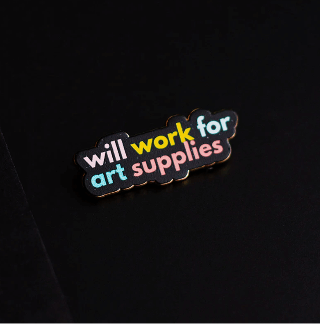 the gray muse enamel pin