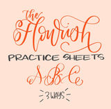 how to flourish lettering practice