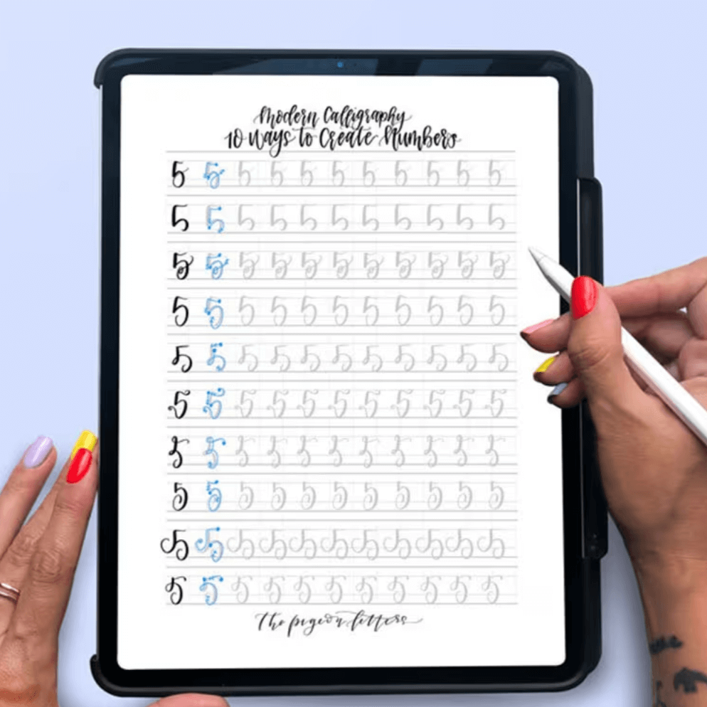 Brush Lettering Kit Learn Modern Calligraphy Practice Sheet