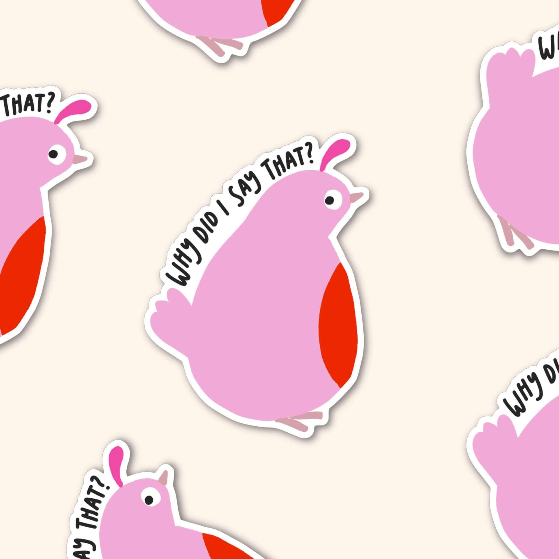 funny bird sticker