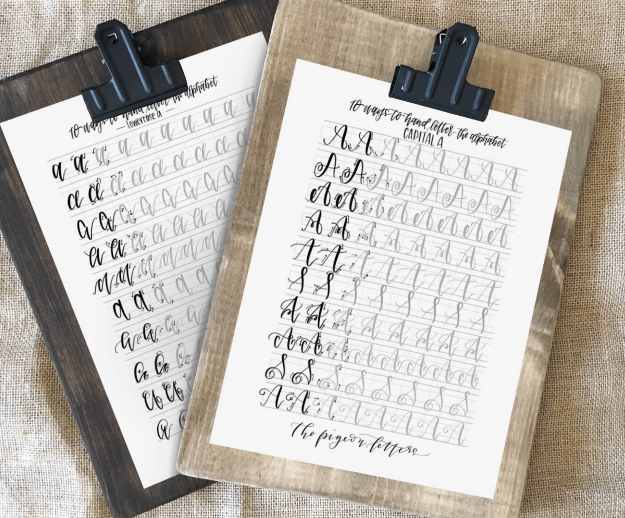 Ways to Letter A - Free Hand Lettering Practice Sheets