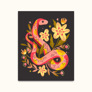 pink snake illustration