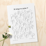 practice sheets for lettering