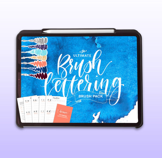 Paquete de letras de pincel para Procreate
