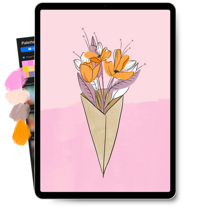 procreate color palette for flowers