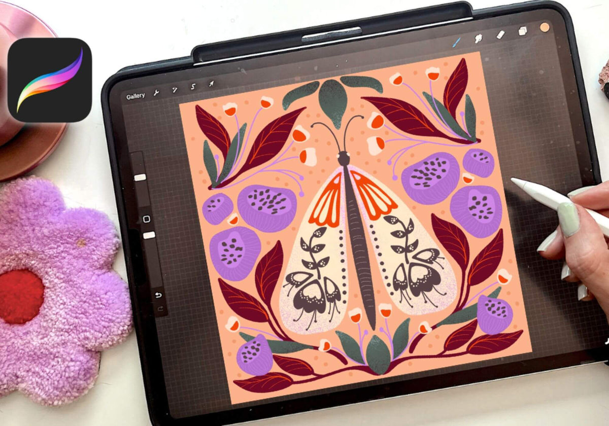 procreate folk art illustration tutorial