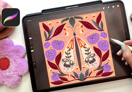 Folk Art Moths in Procreate Class