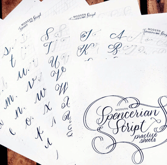 script lettering practice sheets