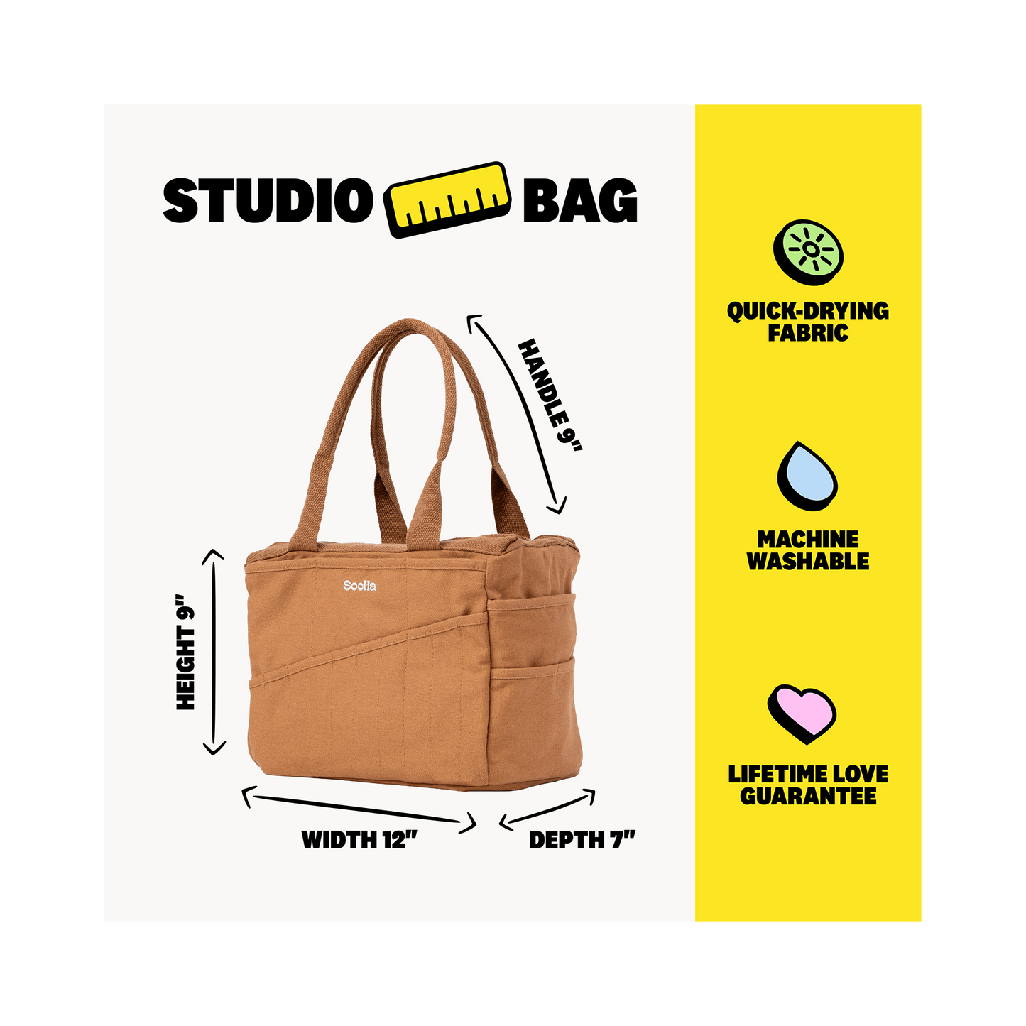 soolla studio bag dimensions