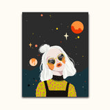 space girl art print